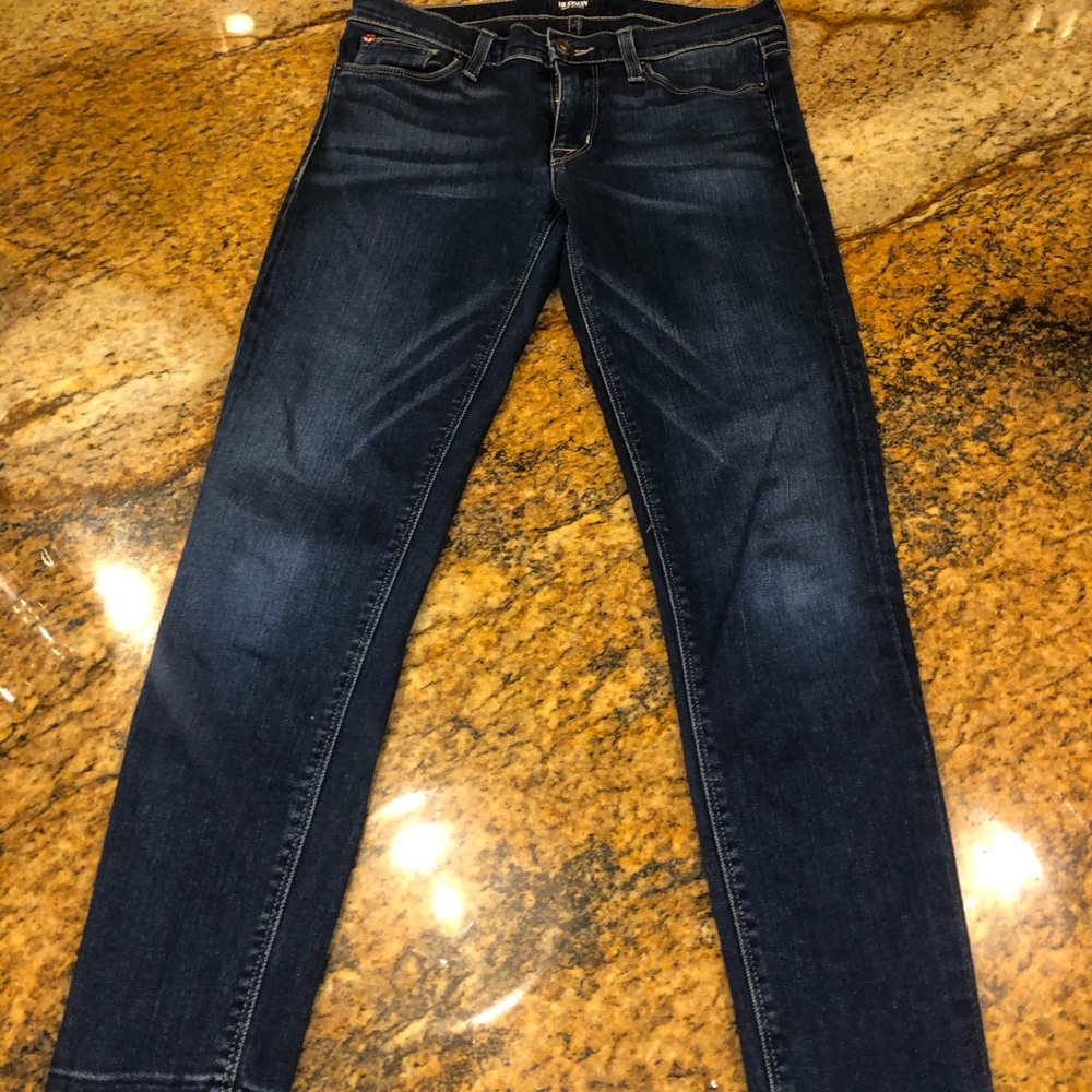 Dark wash, low rise Hudson Jeans